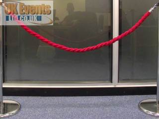 red ropes and posts(Stanchion)