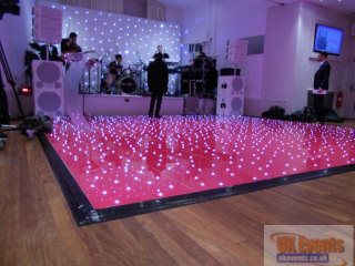 Pink sparkly dance floor
