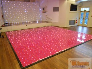pink dance floor and starcloth
