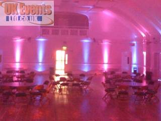 LED uplighters for a private party