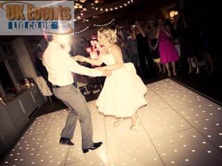 white LED wedding dance floor